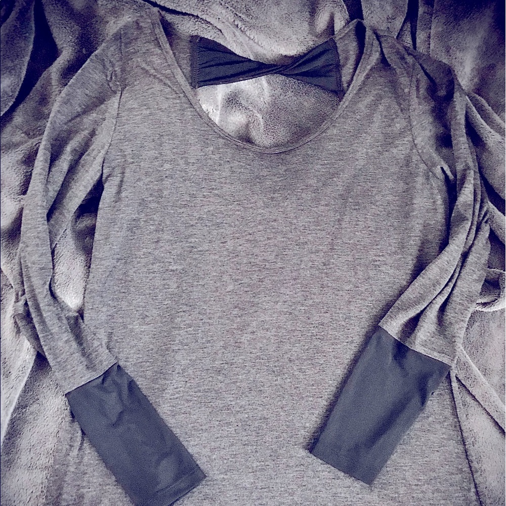 Bally Total Fitness Exercise Workout Shirt with open back